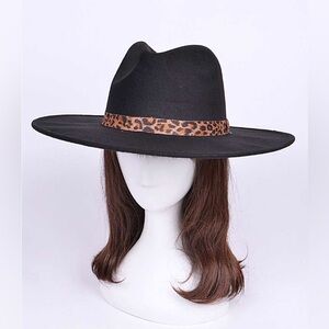 Leopard Animal Print Wide Brim Hat